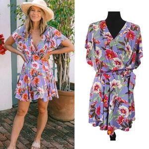 L*Space Sunshine Feels Tropic Floral Wrap Dress